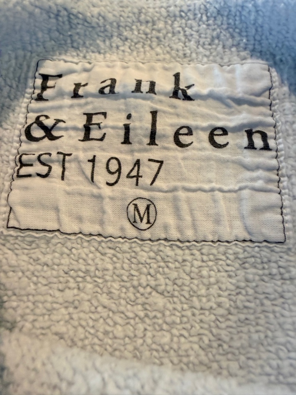 NWOT Frank and Eileen M Shirting Light Blue Triple Fleece Anna never worn - Picture 2 of 7
